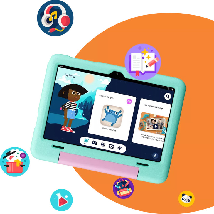 BLACKVIEW QUAD-CORE 10.1′ KID TABLET (4GB+64GB) ANDROID 15 FAIRY GREEN