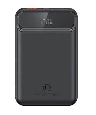 USAMS power bank US-CD214, 2x outputs, wireless, 10000mAh, 20W, black