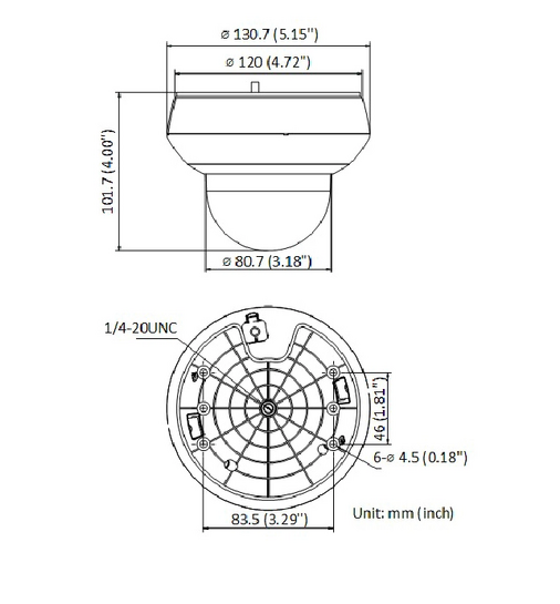 HIKVISION HIWATCH PTZ IP κάμερα HWP-N2404IH-DE3, 2.8-12mm 4MP, IP67, PoE
