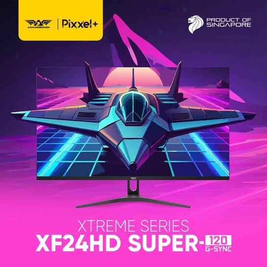 ARMAGGEDDON GAMING MONITOR 24' PIXXEL+ XTREME SERIES SUPER 120 G-SYNC BLACK