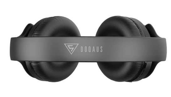 DOQAUS headphones DESIGN 1, ασύρματα & ενσύρματα, Φ40mm, 600mAh, μαύρα