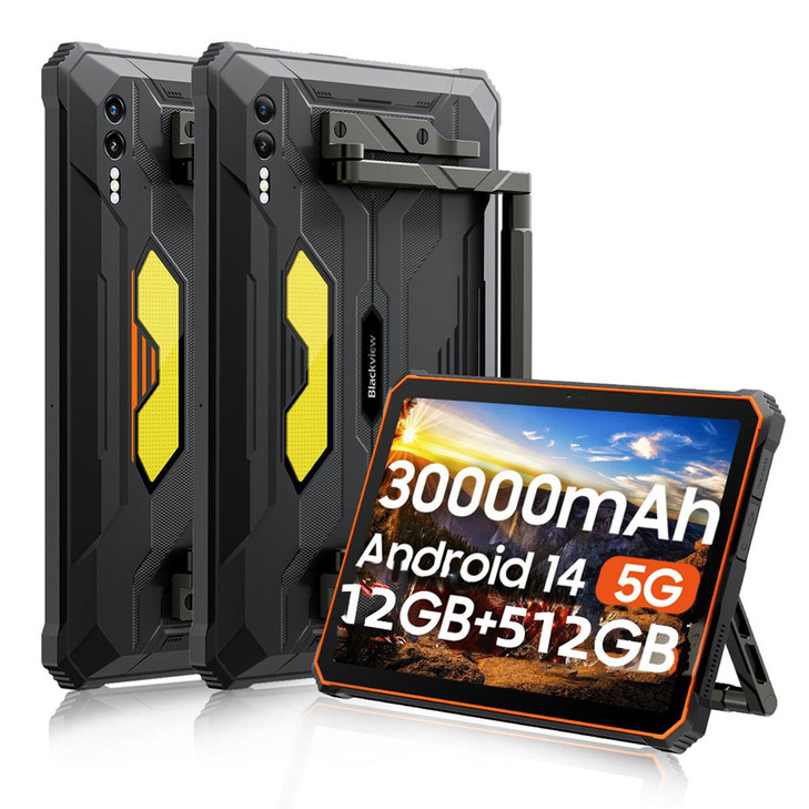 BLACKVIEW OCTA-CORE RUGGED TABLET 10.95' (12GB+512GB) ACTIVE 10 PRO 5G NFC SIM ANDROID 14 ORANGE