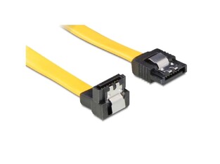 POWERTECH καλώδιο SATA CAB-W046, γωνιακό 90°, 6 Gb/s, 0.70m, κίτρινο