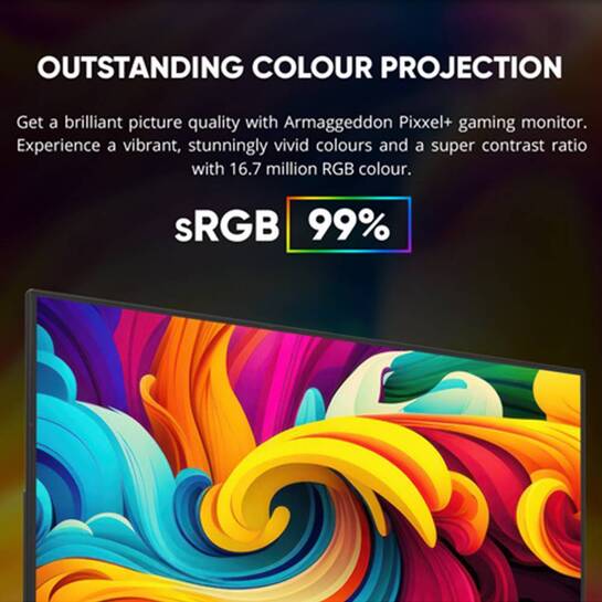 ARMAGGEDDON GAMING MONITOR 22′ PIXXEL+ PRO SERIES SUPER 120 BLACK