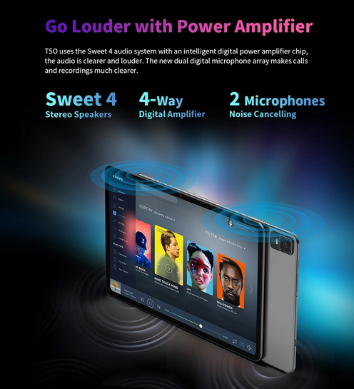 TECLAST tablet T50, 11" HD, 8/256GB, Android 13, 4G, 7500mAh, γκρι