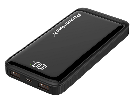 POWERTECH power bank PT-1326 με οθόνη, 10000mAh, 22.5W, μαύρο