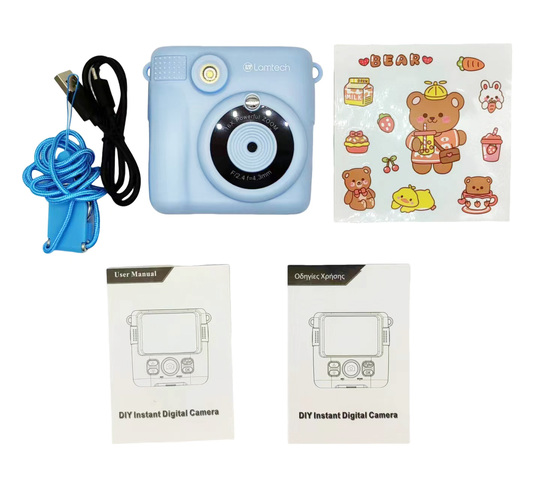 LAMTECH KID INSTANT CAMERA WITH FLASH BLUE LAM114246