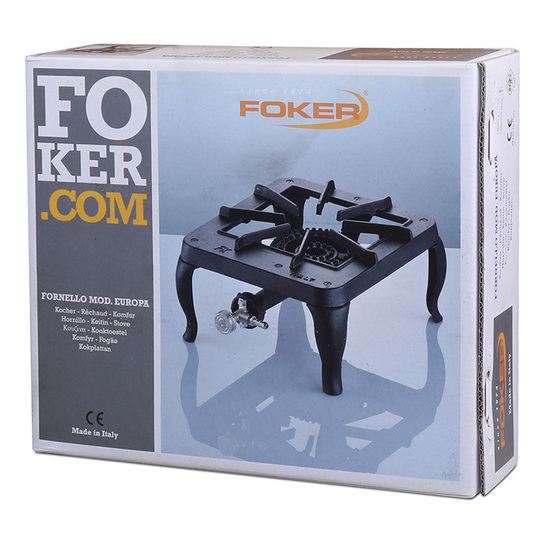 FOKER EUROPA ΜΟΝΗ ΕΣΤΙΑ Μονή εστία υγραερίου βαρέως τύπου από μαντέμι.