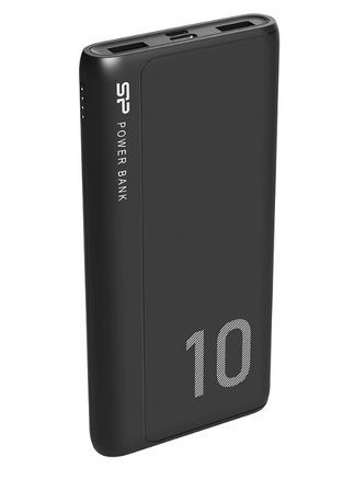 SILICON POWER power bank GP15, 10000mAh, 2x USB output, 2.1A, black
