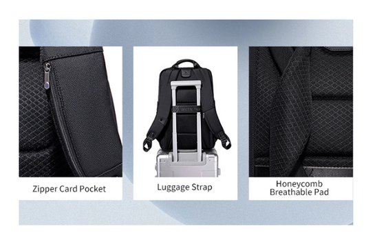 ARCTIC HUNTER τσάντα πλάτης B00550 με θήκη laptop 15.6", 23.5L, μαύρη