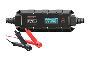 BYGD F6000 Car Battery Charger & Maintainer with Display, 6-12V/6A