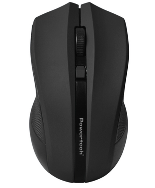 POWERTECH wireless mouse PT-1166, USB receiver, 1600DPI, black