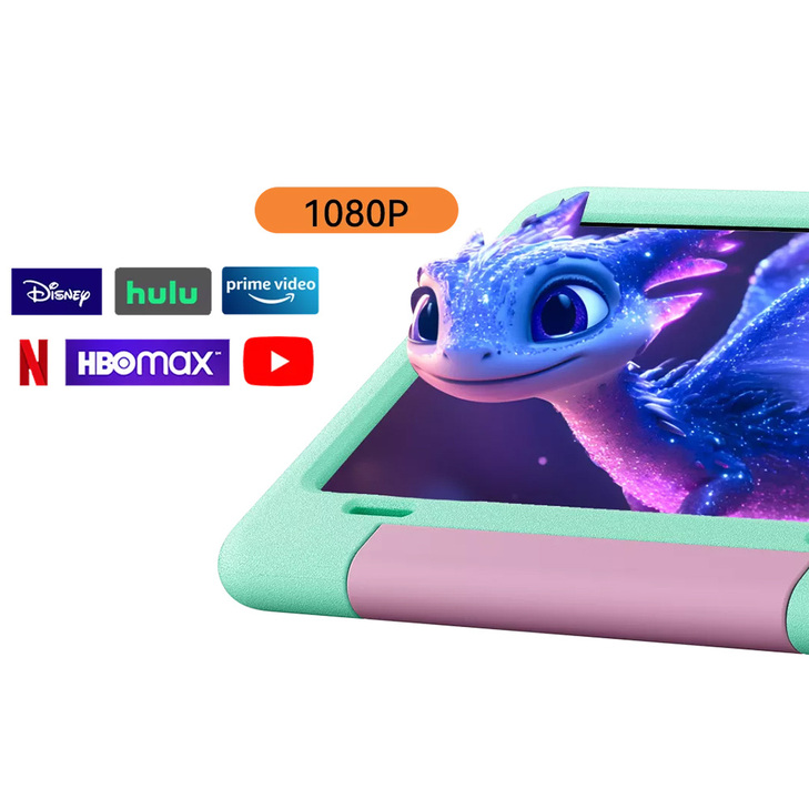 BLACKVIEW QUAD-CORE 10.1′ KID TABLET (4GB+64GB) ANDROID 15 FAIRY GREEN