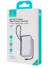 USAMS power bank CD228 με 2x καλώδια, 2x θύρες εξόδου, 10000mAh, 20W, ασημί