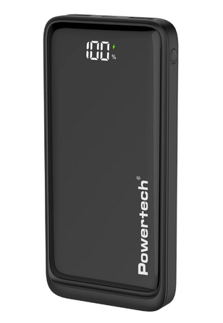 POWERTECH power bank PT-1326 with display, 10000mAh, 22.5W, black