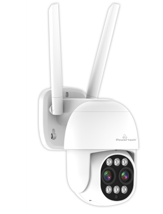 POWERTECH smart κάμερα PT-1163, 4MP, Wi-Fi, PTZ, SD, 8x zoom, IP65