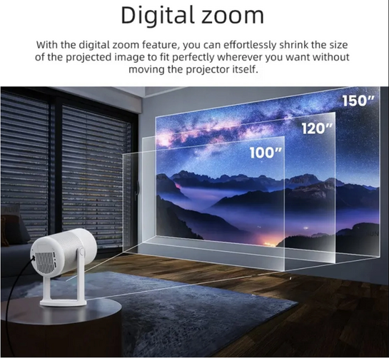 POWERTECH smart βιντεοπροβολέας PT-1305, 1080p, WiFi, Android, 170 ANSI lumens, λευκός