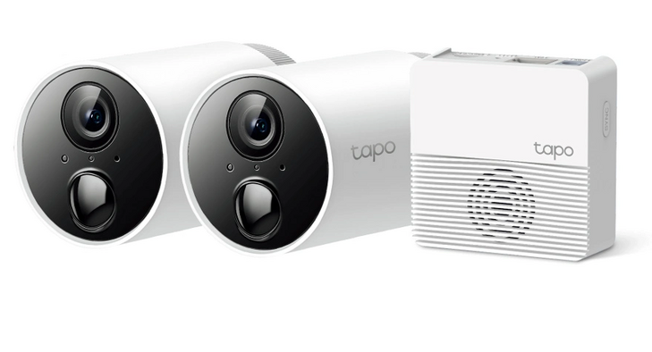 TP-LINK 2x smart κάμερες Tapo C400S2 με hub, μπαταρίας, 1080p, WiFi, V.1