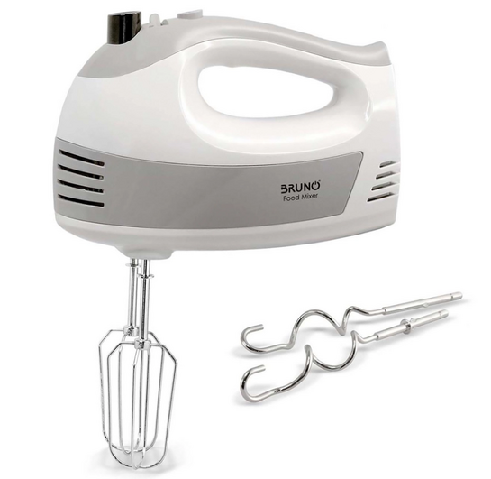 BRUNO μίξερ χειρός BRN-0110, 500W, 5 ταχύτητες & turbo, λευκό
