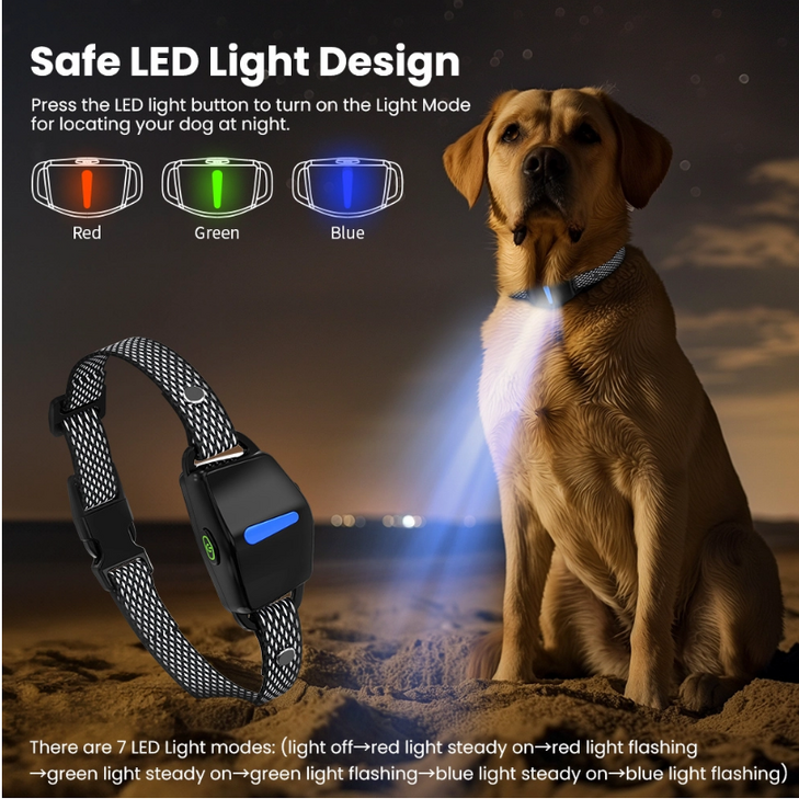 POWERTECH ηλεκτρικό κολάρο εκπαίδευσης σκύλου PT-1398 με ασύρματο χειριστήριο, εμβέλεια 800m