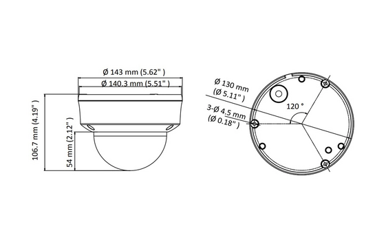 HIKVISION HIWATCH υβριδική κάμερα HWT-D323-Z, 2.7-13.5mm 2MP, IP66, IK10