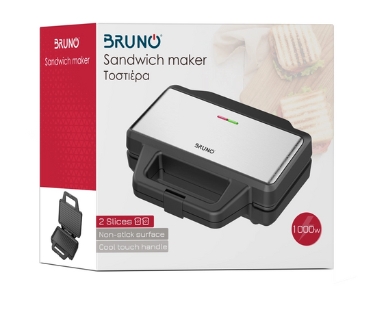 BRUNO τοστιέρα BRN-0077, αντικολλητική επιφάνεια, 1000W