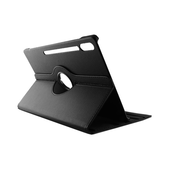 VOLTE-TEL ΘΗΚΗ SAMSUNG TAB S9 FE +/ S9 +/ S10 + 12.4" LEATHER BOOK ROTATING STAND BLACK