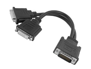 POWERTECH αντάπτορας DMS-59 σε 2x DVI CAB-DMS59DVI, 0.25m, μαύρος
