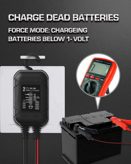 BYGD φορτιστής & συντηρητής μπαταρίας αυτοκινήτου S2000, 6-12V/2A