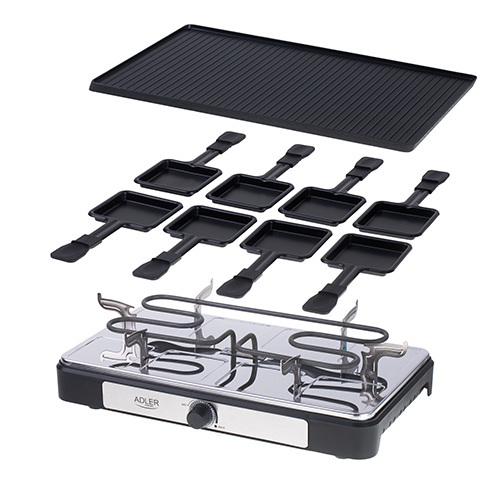ADLER ELECTRIC GRILL - RACLETTE 1400W BLACK AD6616