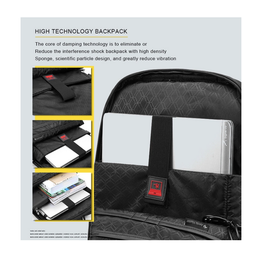 ARCTIC HUNTER τσάντα πλάτης B00111C με θήκη laptop 15.6", 23L, μαύρη