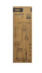DELI τρόμπα χειρός DL-QT002 με μανόμετρο, 120PSI, μαύρη