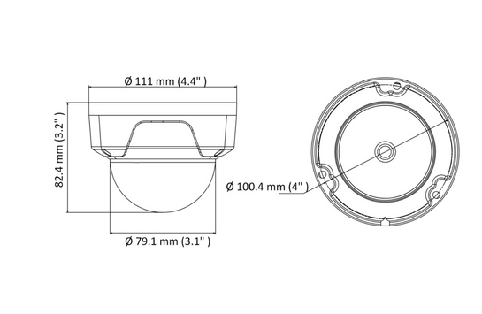 HIKVISION HIWATCH IP κάμερα HWI-D140H, POE, 2.8mm, 4MP, IP67 & IK10