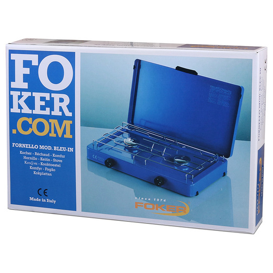 FOKER BLEU-IN ΔΙΠΛΗ ΕΣΤΙΑ Διπλή εστία υγραερίου με καπάκι.