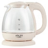 ADLER ELECTRIC GLASS KETTLE 1L CREAM  AD1283C