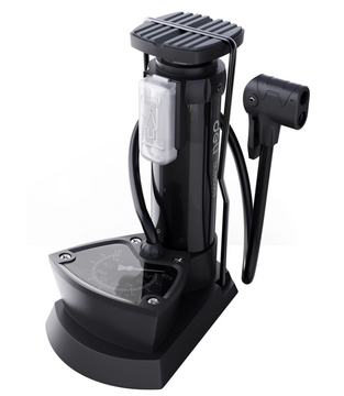 DELI foot pump DL880003 with pressure gauge, 140PSI, black