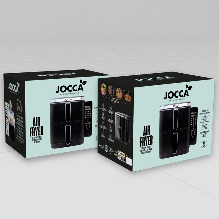 JOCCA 11L DOUBLE AIR FRYER BLACK J-2454