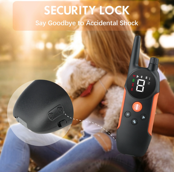 POWERTECH ηλεκτρικό κολάρο εκπαίδευσης σκύλου PT-1399 με ασύρματο χειριστήριο, εμβέλεια 300m