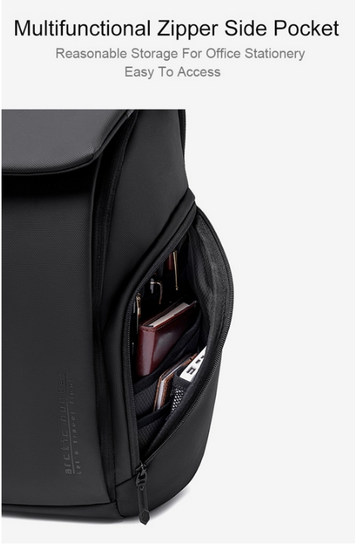 ARCTIC HUNTER τσάντα πλάτης B00558 με θήκη laptop 15.6", 24L, USB, μαύρη