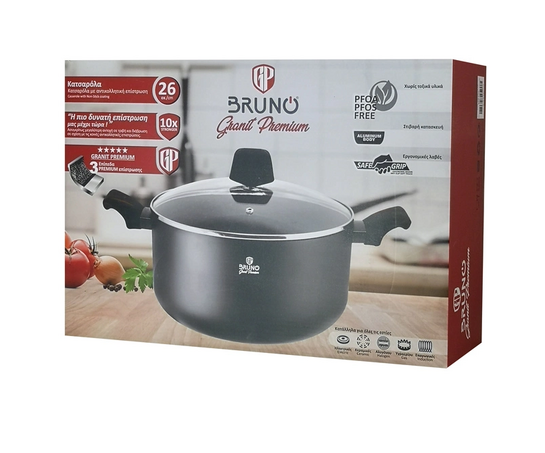 BRUNO κατσαρόλα Granit Premium BRN-0122 με αντικολλητική επίστρωση, 26cm