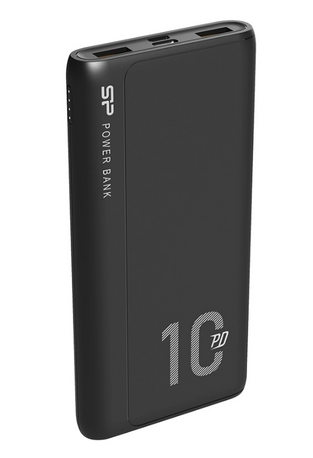 SILICON POWER power bank QP15, 10000mAh, 2x USB & USB Type-C, 3A, black