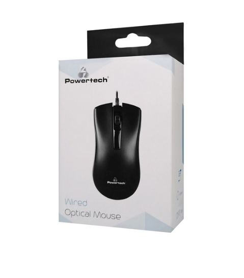 POWERTECH ενσύρματο ποντίκι PT-808, οπτικό, 1000DPI, μαύρο
