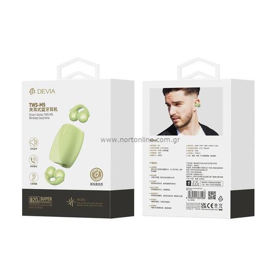 True Wireless Ακουστικά Bluetooth Devia M5 EM031 Smart Πράσινο