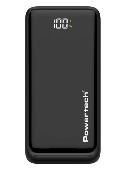 POWERTECH power bank PT-1326 με οθόνη, 10000mAh, 22.5W, μαύρο