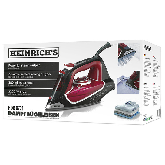 HEINRICH'S HDB 8721 Ηλεκτρικό ατμοσίδερο, 2200W.