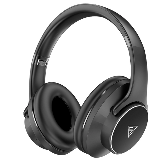 DOQAUS headphones DESIGN 1, ασύρματα & ενσύρματα, Φ40mm, 600mAh, μαύρα