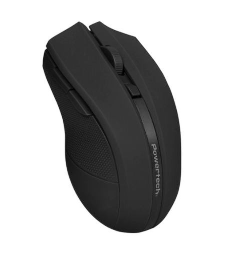 POWERTECH ασύρματο ποντίκι PT-1166, USB δέκτης, 1600DPI, μαύρο