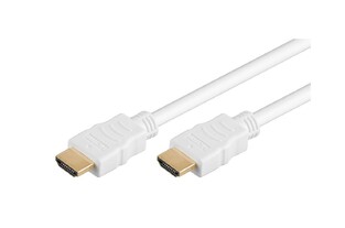 GOOBAY καλώδιο HDMI 2.0 με Ethernet 61018, 18Gbit/s, 4K, 1m, λευκό