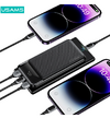 USAMS power bank US-CD198, 3x θύρες εξόδου, 10000mAh, 10W, μαύρο