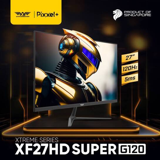 ARMAGGEDDON GAMING MONITOR 27' PIXXEL+ XTREME SERIES SUPER G120 BLACK
